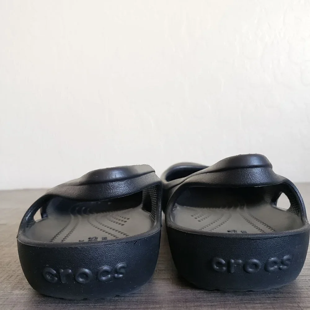 Crocs Kadee Slingback Slip-On Ballet Flats Shoes Cutouts Black Size Women's 8